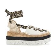 Gaia Wedge Espadriller med Logoed Bånd