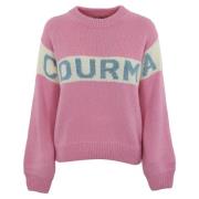 Pink Sweater med Alpaca Uld Blanding