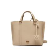 Beige Shopper Taske Carrie Stil