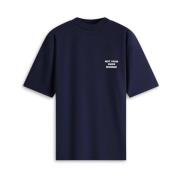 Navy Slogan Print T-shirt