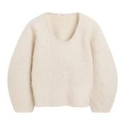 Oyster Grey Mohair Pullover