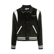 Broderet Corduroy Varsity Bomber Jakke