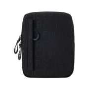 Nylon skuldertaske med allover logo