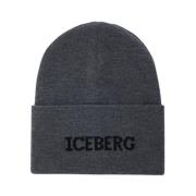 Grå Uld Bonnet Hat