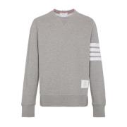 Grå Crew Neck Sweater med 4-Bar Stripe