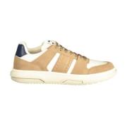 Beige Polyester Sneaker med Polstret Indersål