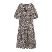 Leopard Print Maxi Kjole