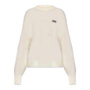 Sweater med logo patch