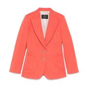 Paisley Jacquard Blazer Orange