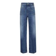 Mid-Rise Wide-Leg Jeans