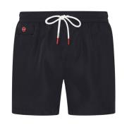 Sort Polyester Swim Boxer Shorts