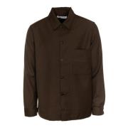 Uld Overshirt med Knaplukning