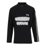 Sort sweater med grafisk logo print