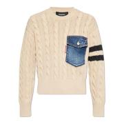 Sweater med lomme