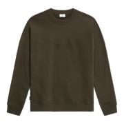 Luksus Fleece Crewneck Mørkegrøn