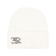 Hvid Cable-Knit Beanie Hat