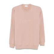 Lyserød Logo Crew Neck Sweater