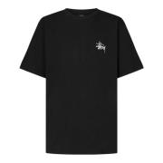 Sort Logo Print Bomuld T-Shirt