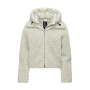 Creme Sherpa Fleece Jakke