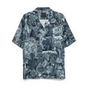 Hubert Objects Print Silk Shirt