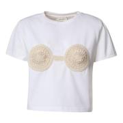 Hvid Hæklet Bustier T-shirt