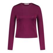 Skinnende Strik Rund Hals Sweater