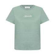 Mint Grøn Rund Hals T-shirt