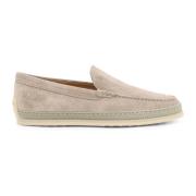 Suede Loafer med Graveret Logo