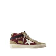 Burgundy Læder Mid Star Sneakers