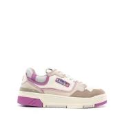 Fuchsia Tobak Ruskind Lave Top Sneakers