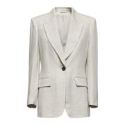 Peak Lapel Broderet Blazer