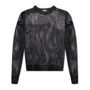 Silke sweater med dekorativ strik