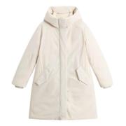 Luksus Cocoon Parka i Milky Cream