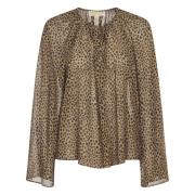 Cheetah V Neck Top