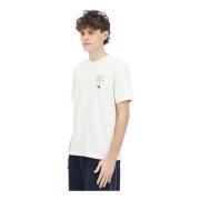 Creme T-shirt Kortærmet Herre Casual