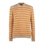 Stribet rund hals sweater