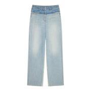 Blandet Denim Straight Jeans