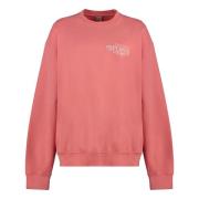 Bomuld Crew-Neck Sweatshirt Ribbed Kanter