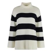 Stribet Uld Bomuld Sweater