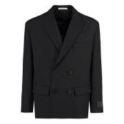 Dobbeltbrystet Uld Blazer