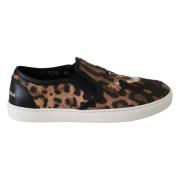 Leopard Print Loafers til Elegant Komfort