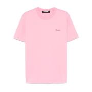 Jersey T-shirt i Pink