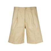 Plisserede Cotton Bermuda Shorts