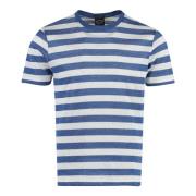 Stribet Linned-Bomulds T-shirt