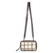 Rævpels Læder Crossbody Taske