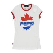 Logo Bomuld T-shirt med Pepsi Print