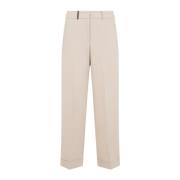 Beige Cropped Bukser