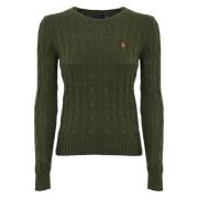 Grøn Kabelstrik Sweater