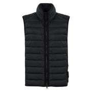 Blå Polstret Nylon Gilet Jakke