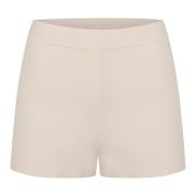 Strikkede Elastiske Talje Shorts